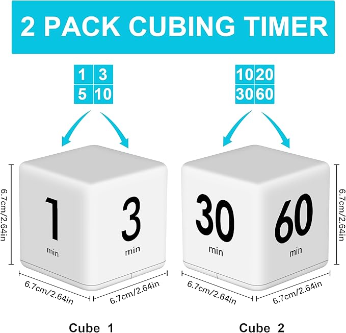 JOYIT 2 Pcs Cube Timer Set - Image 2