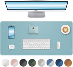 Leather Desk Pad Protector, Waterproof PU Blotter Mat, Mouse Pad, Desk Cover by AFIING