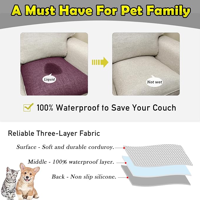Couch Arm Covers, Waterproof Armrest Cover - Image 3