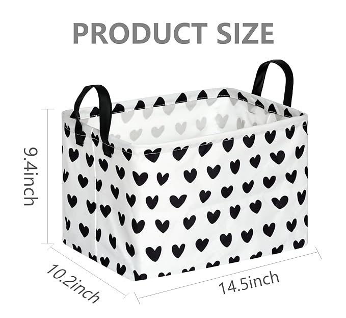 FUULOXE Rectangular Valentines Basket Storage Bin - Image 2