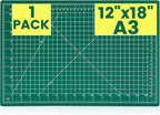 CLOYAN Cutting Mat 12"x18", 1 Pack Double-Sided 5-Ply Self Healing Sewing by CLOYAN