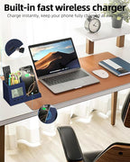 3-in-1 Wireless Charger with Pen Holder, Desk Clocks with Temperature and - Image 2