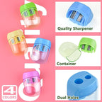 Small Pencil Sharpener for Kids, BOPART 24pcs Colored Pencil Sharpeners Manual - Image 3