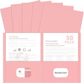 Two Pocket Folders, PANDRI 30 Pack 2 Pocket Folders, Letter Size Paper File by PANDRI