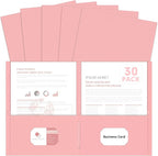 Two Pocket Folders, PANDRI 30 Pack 2 Pocket Folders, Letter Size Paper File by PANDRI