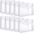 10 Pieces Plastic File Folders Envelope Expanding File Wallet Organizer by Epakh