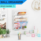 GDINDINFAN Wall File Organizer Holder Mesh Hanging Paper Document Holder - Image 2