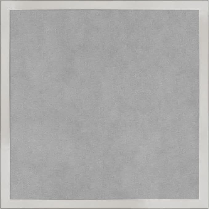 Amanti Art Silver Framed Magnetic Board 17x17 Small Vision Board by AmantiArt