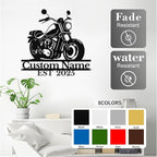 Custom Motorcycle Metal Sign Personalized Biker Name Sign Motorcycle Wall Art - Image 4
