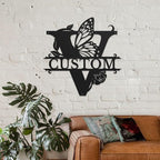 Personalized Custom Letter Name metal Signs, Custom Black Letter Monogram Wall - Image 3