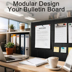 12-Pack Large Felt Bulletin Board 48" x 36" Cork Board Alternative, - Image 5