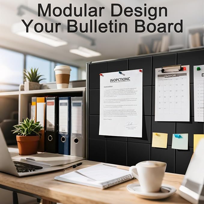 12-Pack Large Felt Bulletin Board 48" x 36" Cork Board Alternative, - Image 5
