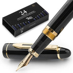 Wordsworth & Black Majesti Fountain Pen-, Luxury Case, Refillable Ink by WordsworthBlack
