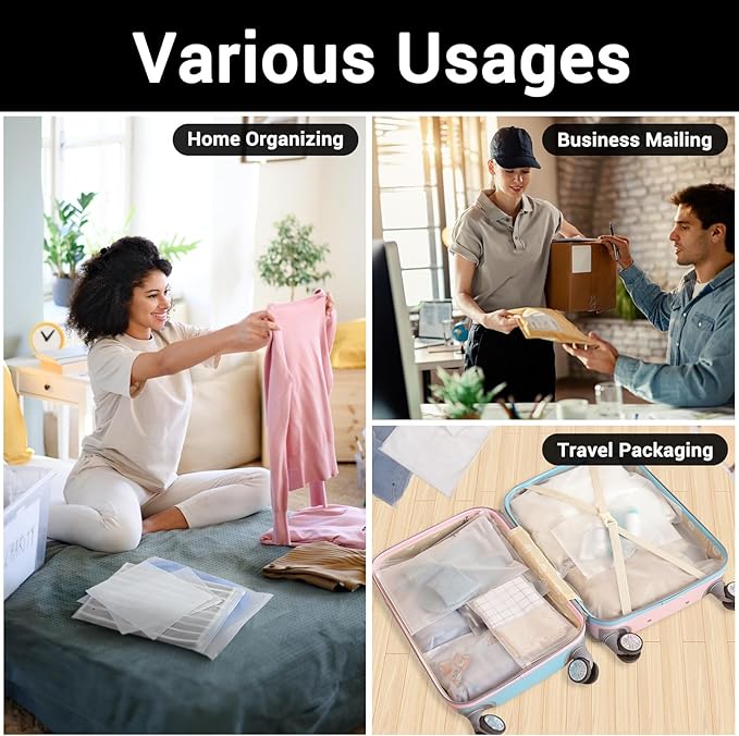 Svaldo Packaging Bags, 5 Sizes 12x16" 10x13" 8x10" 12x8" 10x7" Pack of 50 - Image 6