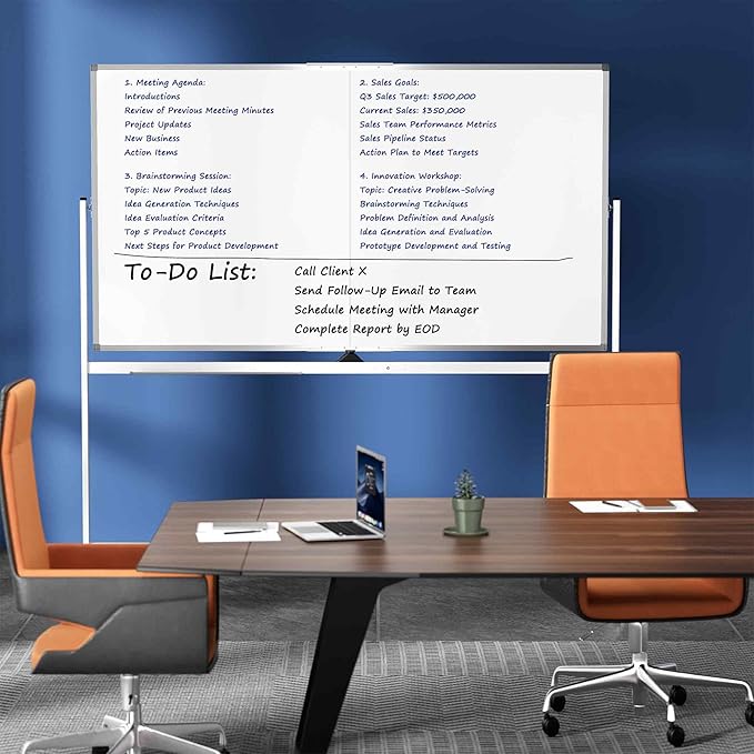 Neatsure Large Rolling Whiteboard on Wheels, Portable Standing Magnetic Dry - Image 7