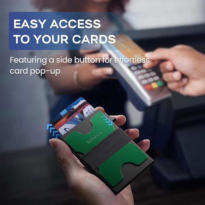 RUNBOX Slim Card Holder Wallet for Men, Minimalist RFID Blocking Wallet - Image 3