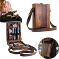 writers messenger wood box, multifunctional wooden handmade crossbody, main product view