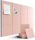 Fluxynara Large Felt Bulletin Board 48" x 36" Cork Board Alternative-12 Pack by FLUXYNARA