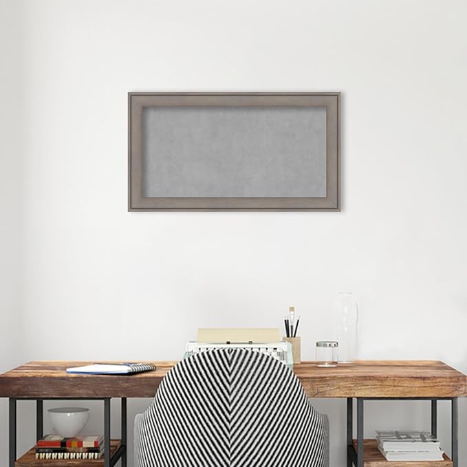 Amanti Art Grey Framed Magnetic Board 15x27 Small Vision Board - Image 4