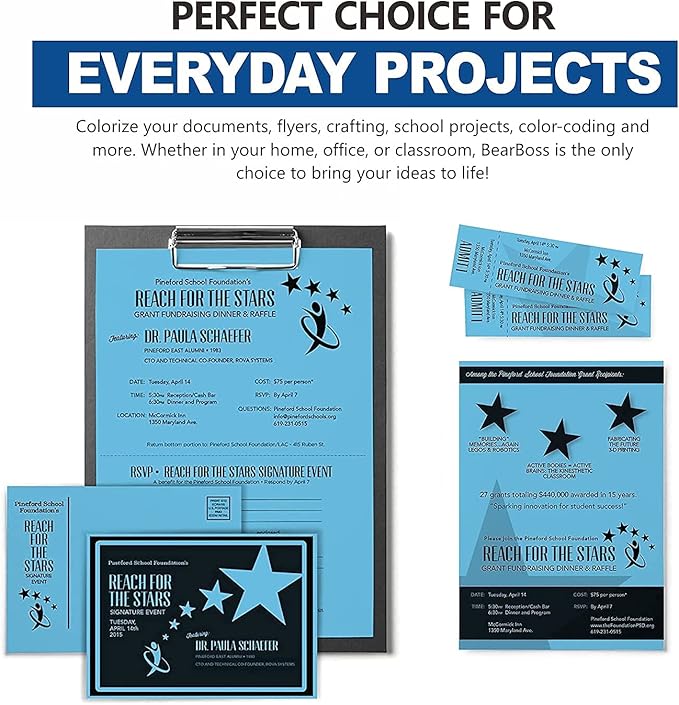 Blue Navy Colored Cardstock Thick Paper 50 Sheets, 8.5" x 11" Heavyweight 92lb - Image 4