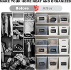 100 Pcs Labels for Storage Bins, 6 x 4 inch Black Large Label Stickers - Image 6