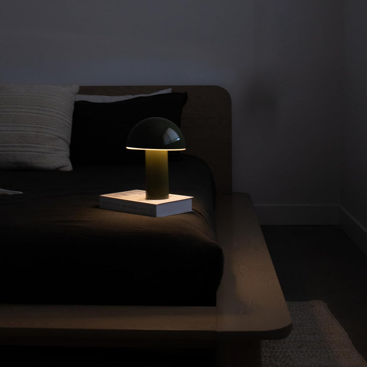 Brightech Celia Table Lamp – 10" Touch-Controlled Mushroom Accent Lamp, ...