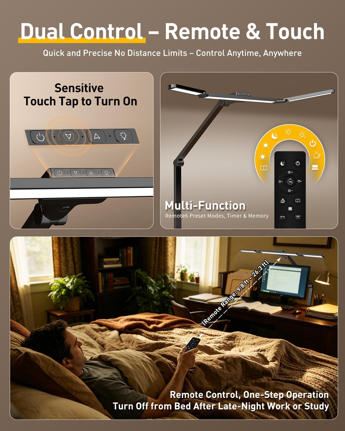 guardking adjustable led desk lamp for home office, package contents