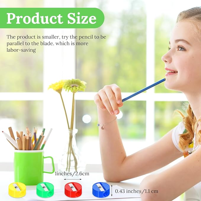 Kifmurase 800Pcs Mini Bulk Handheld Pencil Sharpeners, Portable Manual Pencil - Image 2