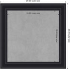 Amanti Art Black Framed Magnetic Board 20x20 Small Vision Board - Image 2