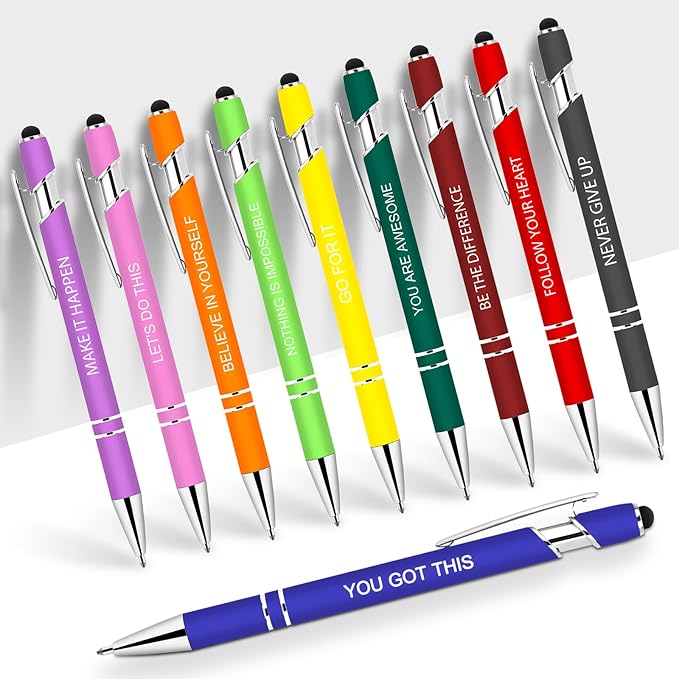 Greengines 10 Pcs Inspirational Pens by Greengines