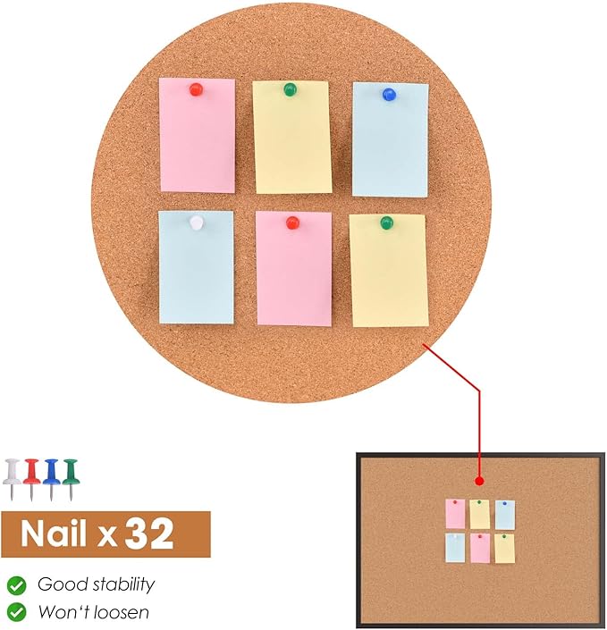 Board2by 2-Pack Cork Board Bulletin Board 36 x 48, Office Board - Image 4