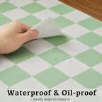 Ohocut Checkered Desk Mat, Large Cute Aesthetic Retro PU Leather Computer - Image 6