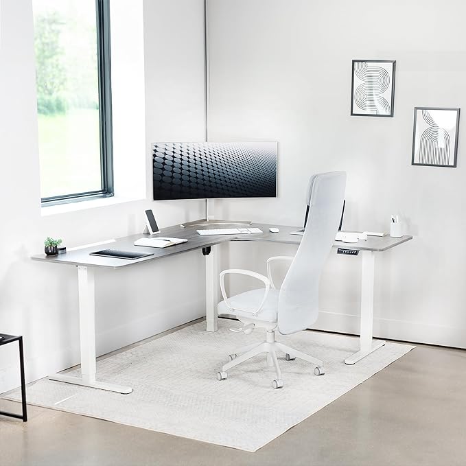 VIVO Electric Corner 75 x 63 inch L-Shaped Standing Desk, Memory Height - Image 8