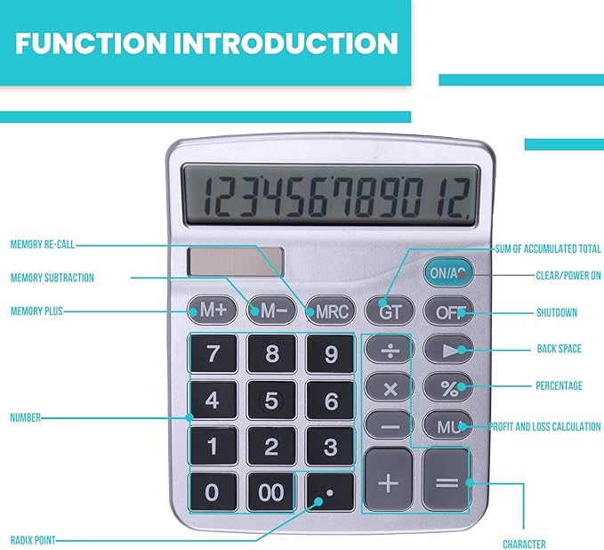 LICHAMP Desk Calculators with Big Buttons and Large Display, Office Desktop - Image 6