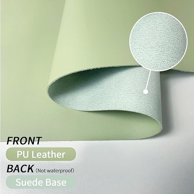 Bloss Green Desk Mat, Mouse Pad, Waterproof Leather Desk Pad, Desk Matt - Image 5