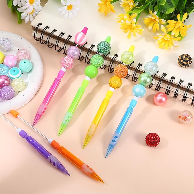 16Pcs Beadable Mechanical Pencils Bulk, Include 16 Beaded Mini Mechanical Pencil - Image 3
