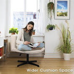 PUKAMI Criss Cross Chair, Comfy Cross Legged Office Desk Chair No Wheels - Image 3