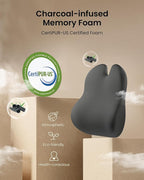 ProtoArc Lumbar Support Pillow for Office Chair, Memory Foam Back Support - Image 5