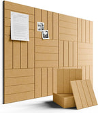 Large Felt Bulletin Board 48" x 36" Cork Board Alternative-12 Pack by FLUXYNARA