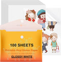 htvront printable vinyl sticker paper, 8.5"x11", 100 sheets, main product view