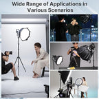 ULANZI Black Aluminum Light Stand, 6.32ft Extendable Tripod - Image 7