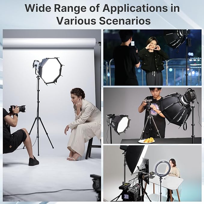 ULANZI Black Aluminum Light Stand, 6.32ft Extendable Tripod - Image 7