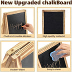 Henoyso 2 Pcs 16" x 10" Small Chalkboard Easel Tabletop Chalkboard Signs Menu - Image 7