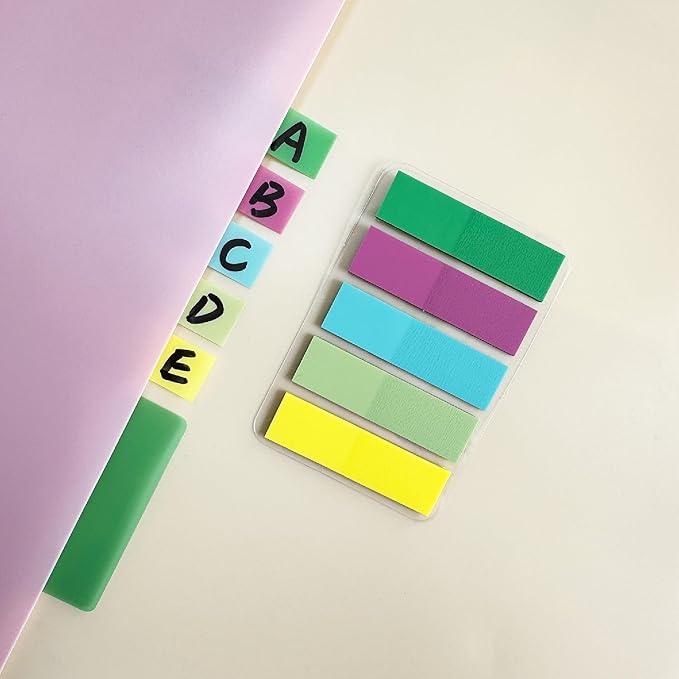 ELII 500 PCS Sticky Index Tabs 21 Sets, Colorful Book Tabs Sticky Tabs - Image 5