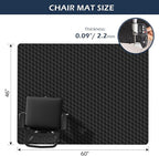 Chair Mat for Carpet, SALLOUS 46" x 60" Office Chair Mat for Carpeted Floors - Image 2