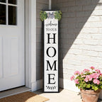 Double-sided Welcome to Our Home Wooden Sign Stand - Image 7
