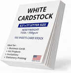 Veritas White Cardstock 8.5 x 11”, 110LB/199GSM Heavyweight Card Stock by WritePads