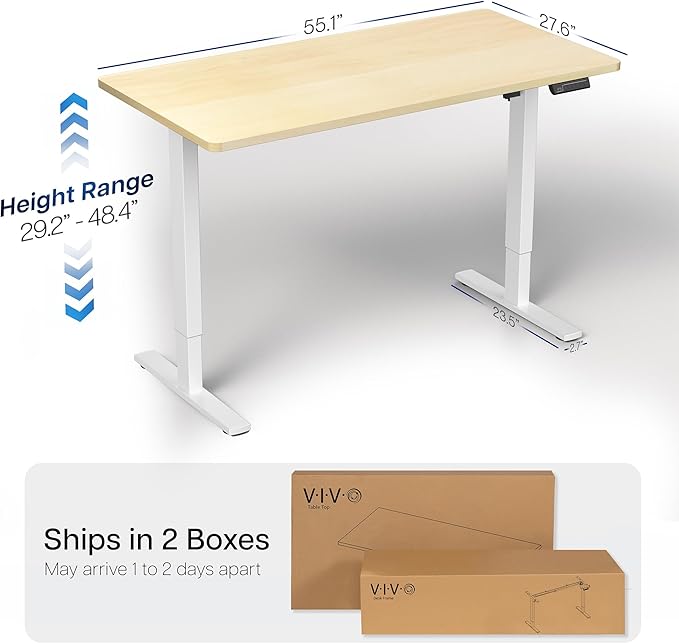 VIVO Electric 55 x 28 in Standing Desk, Memory Height Adjustment, 1B Series - Image 3