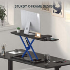 FLEXISPOT 32-inch Height Adjustable Standing Desk Converter, Quick Sit to Stand - Image 6