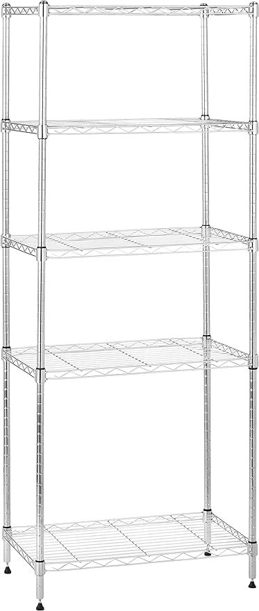 Amazon Basics 5-Shelf Adjustable, Storage Shelving Unit, Steel Organizer Wire by AmazonBasics